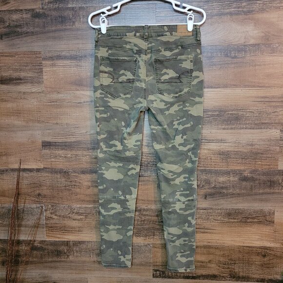 American Eagle Jeans Size 8 R Camo Moto Hi Rise Jegging Next Level Stretch - Picture 2 of 10